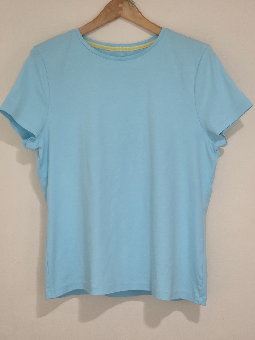 Talbots Pima Crewneck Tee Light Blue - Picture 5 of 14
